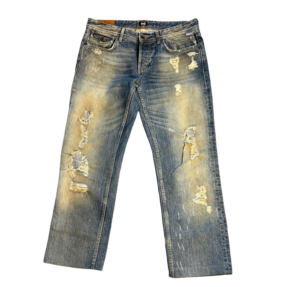 D&G Men Distressed Blue Jeans Regular